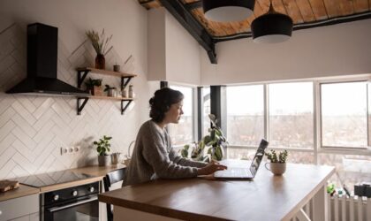 freelancer working on a laptop on a desk