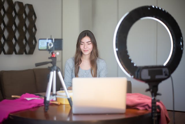 freelancer on recording set