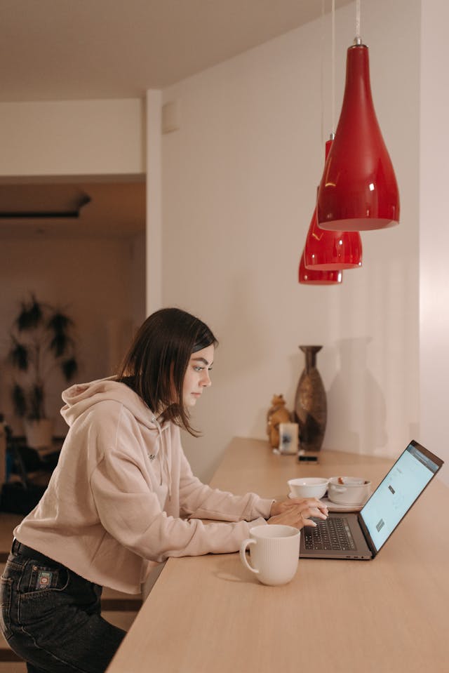 freelancer using a laptop